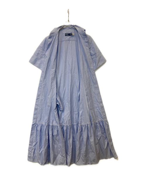 POLO RALPH LAUREN（ポロ・ラルフローレン）POLO RALPH LAUREN (ポロ・ラルフローレン) ティアード コットン シャツドレス ブルー サイズ:00の古着・服飾アイテム