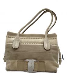 Salvatore Ferragamo（サルヴァトーレ フェラガモ）の古着「ハンドバッグ　AU-21/8493」｜アイボリー
