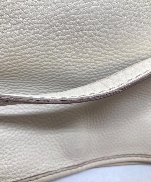 Salvatore Ferragamo（サルヴァトーレ フェラガモ）Salvatore Ferragamo (サルヴァトーレ フェラガモ) ガンチーニレザーハンドバッグ FJ-21 B700 アイボリーの古着・服飾アイテム