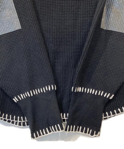 soduk（スドーク）soduk (スドーク) thermalknit pullover perverze pamm サーマルニット プルオーバー パーバーズ パム ブラック サイズ:FREEの古着・服飾アイテム
