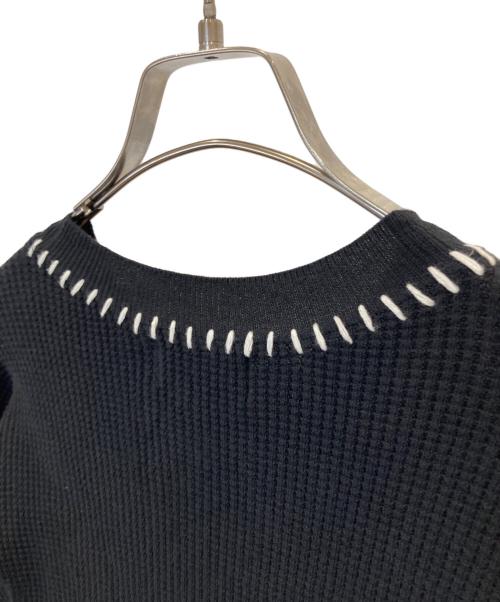 soduk（スドーク）soduk (スドーク) thermalknit pullover perverze pamm サーマルニット プルオーバー パーバーズ パム ブラック サイズ:FREEの古着・服飾アイテム