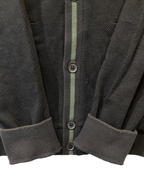 FRED PERRY（フレッドペリー）FRED PERRY (フレッドペリー) Tipped Pique Texture Cardigan ティップド・ピケ・テクスチャー・カーディガン M2654 ブラック サイズ:Mの古着・服飾アイテム