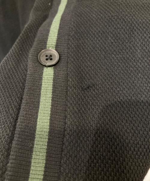 FRED PERRY（フレッドペリー）FRED PERRY (フレッドペリー) Tipped Pique Texture Cardigan ティップド・ピケ・テクスチャー・カーディガン M2654 ブラック サイズ:Mの古着・服飾アイテム