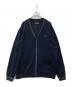 FRED PERRY（フレッドペリー）の古着「Tipped Pique Texture Cardigan ティップド・ピケ・テクスチャー・カーディガン M2654」｜ブラック