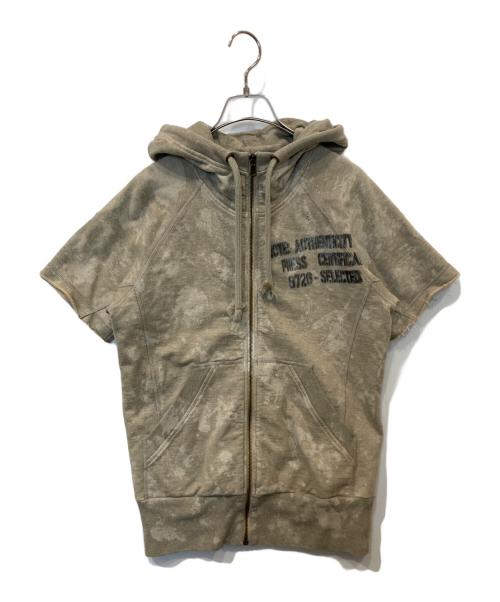 DOLCE & GABBANA（ドルチェ＆ガッバーナ）DOLCE & GABBANA (ドルチェ＆ガッバーナ) 半袖ジップパーカー ブラウン サイズ:44の古着・服飾アイテム