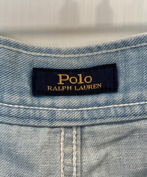 POLO RALPH LAUREN（ポロ・ラルフローレン）POLO RALPH LAUREN (ポロ・ラルフローレン) Margery ワイドレッグ ジーンズ ライトインディゴ サイズ:26の古着・服飾アイテム