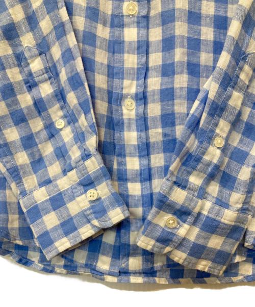 POLO RALPH LAUREN（ポロ・ラルフローレン）POLO RALPH LAUREN (ポロ・ラルフローレン) リネンギンガムチェックシャツ WMPOSHTN6820193 ブルー×ホワイト サイズ:S 未使用品の古着・服飾アイテム