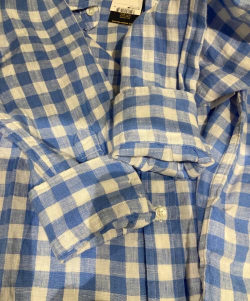 POLO RALPH LAUREN（ポロ・ラルフローレン）POLO RALPH LAUREN (ポロ・ラルフローレン) リネンギンガムチェックシャツ WMPOSHTN6820193 ブルー×ホワイト サイズ:S 未使用品の古着・服飾アイテム