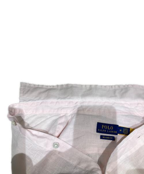 POLO RALPH LAUREN（ポロ・ラルフローレン）POLO RALPH LAUREN (ポロ・ラルフローレン) リネンシャツ ピンク サイズ:Mの古着・服飾アイテム