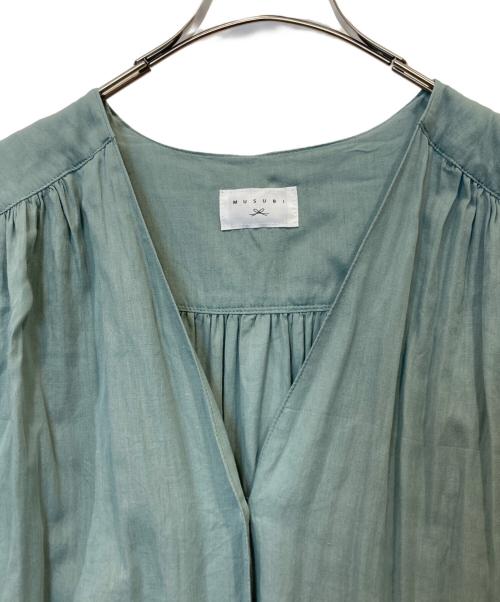 MUSUBI（ムスビ）MUSUBI (ムスビ) コットンシャツワンピース グリーン サイズ:FREEの古着・服飾アイテム