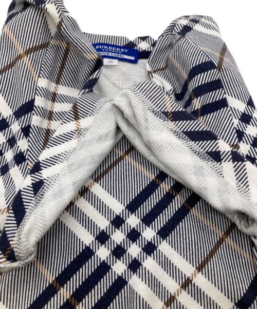BURBERRY BLUE LABEL（バーバリー ブルー レーベル）BURBERRY BLUE LABEL (バーバリー ブルー レーベル) ノバチェックカットソー ネイビー×ブラウン サイズ:38の古着・服飾アイテム