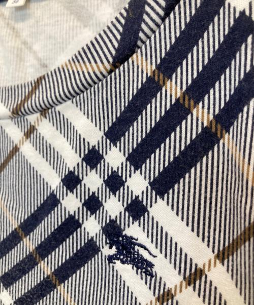 BURBERRY BLUE LABEL（バーバリー ブルー レーベル）BURBERRY BLUE LABEL (バーバリー ブルー レーベル) ノバチェックカットソー ネイビー×ブラウン サイズ:38の古着・服飾アイテム