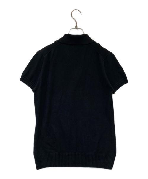 BURBERRY LONDON（バーバリーロンドン）BURBERRY LONDON (バーバリーロンドン) ノバチェック切替刺繍ロゴポロシャツ ブラック サイズ:2の古着・服飾アイテム