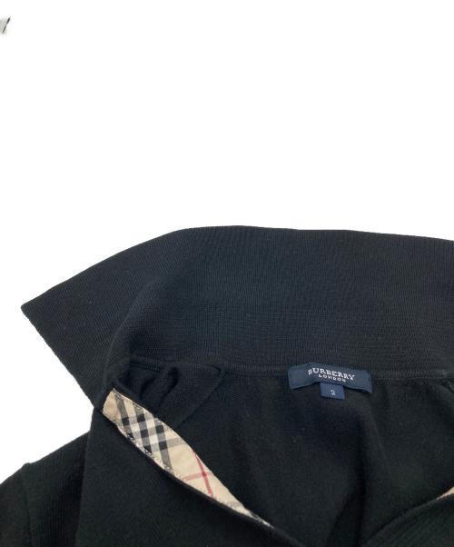 BURBERRY LONDON（バーバリーロンドン）BURBERRY LONDON (バーバリーロンドン) ノバチェック切替刺繍ロゴポロシャツ ブラック サイズ:2の古着・服飾アイテム