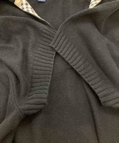 BURBERRY LONDON（バーバリーロンドン）BURBERRY LONDON (バーバリーロンドン) ノバチェック切替刺繍ロゴポロシャツ ブラック サイズ:2の古着・服飾アイテム