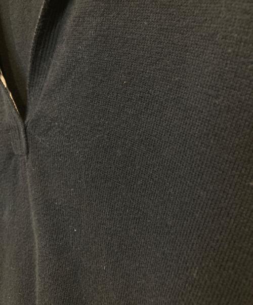 BURBERRY LONDON（バーバリーロンドン）BURBERRY LONDON (バーバリーロンドン) ノバチェック切替刺繍ロゴポロシャツ ブラック サイズ:2の古着・服飾アイテム