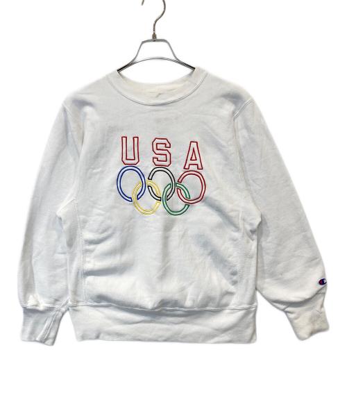 Champion REVERSE WEAVE（チャンピオン リバース ウィーブ）Champion REVERSE WEAVE (チャンピオン リバース ウィーブ) リバースウィーブスウェット ホワイト サイズ:Mの古着・服飾アイテム