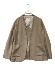Spick and Span（スピック＆スパン）の古着「リネンライクカラーレスジャケット」｜ベージュ