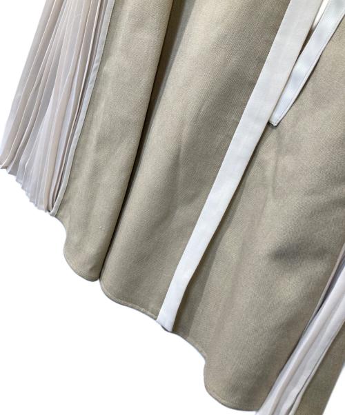 Snidel（スナイデル）Snidel (スナイデル) サイドプリーツツイードワンピース　SWFO244099 ベージュの古着・服飾アイテム