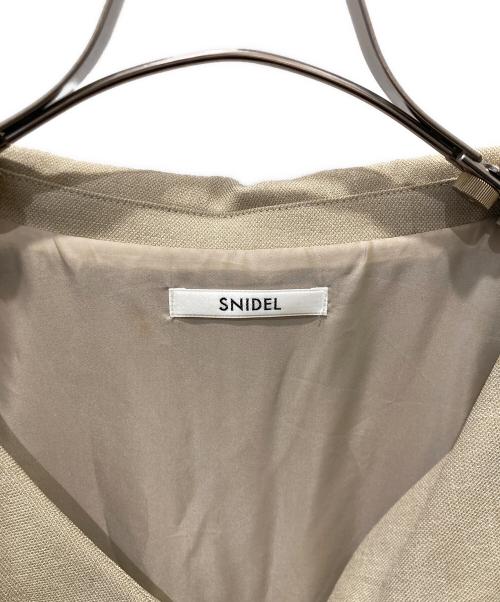 Snidel（スナイデル）Snidel (スナイデル) サイドプリーツツイードワンピース　SWFO244099 ベージュの古着・服飾アイテム