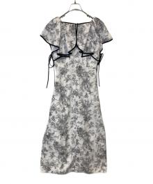 Snidel（スナイデル）の古着「ラッフルボレロパイピングワンピース　SWFO242005」｜ホワイト