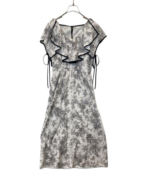 Snidel（スナイデル）Snidel (スナイデル) ラッフルボレロパイピングワンピース　SWFO242005 ホワイトの古着・服飾アイテム