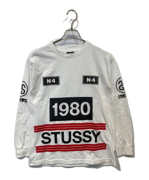 stussy（ステューシー）stussy (ステューシー) ロングカットソー ホワイト サイズ:Mの古着・服飾アイテム