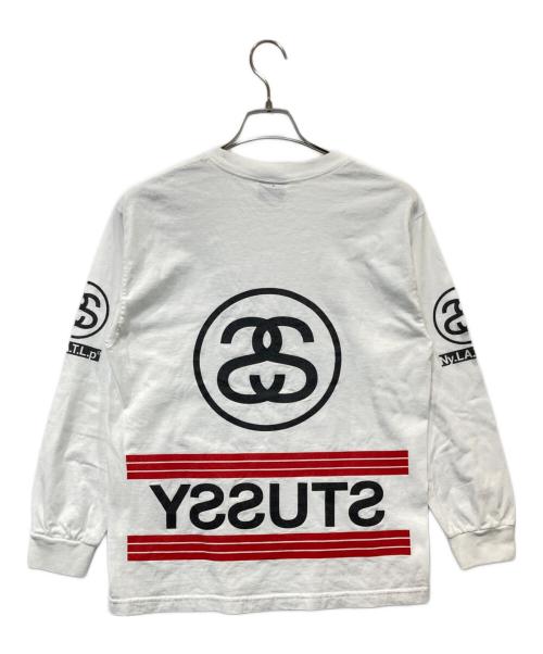 stussy（ステューシー）stussy (ステューシー) ロングカットソー ホワイト サイズ:Mの古着・服飾アイテム