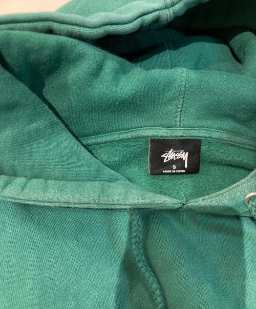stussy（ステューシー）stussy (ステューシー) 3 Star Applique Hoodie スリー・スター・アップリケ・フーディー グリーン サイズ:Sの古着・服飾アイテム