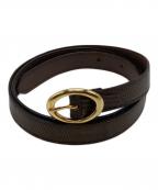 BISOWNビソウン）の古着「LIZARD OVAL BELT リザード オーバル ベルト」｜ブラウン