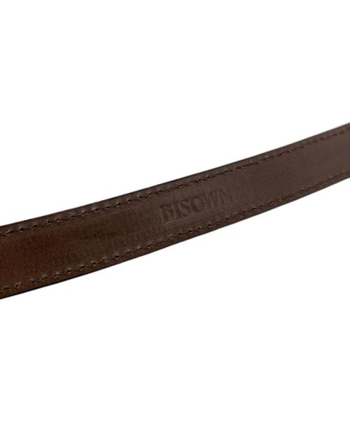 BISOWN（ビソウン）BISOWN (ビソウン) LIZARD OVAL BELT リザード オーバル ベルト ブラウンの古着・服飾アイテム