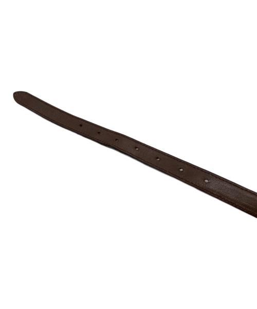 BISOWN（ビソウン）BISOWN (ビソウン) LIZARD OVAL BELT リザード オーバル ベルト ブラウンの古着・服飾アイテム