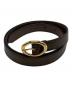 BISOWN（ビソウン）の古着「LIZARD OVAL BELT リザード オーバル ベルト」｜ブラウン