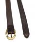中古・古着 BISOWN (ビソウン) LIZARD OVAL BELT リザード オーバル ベルト ブラウン：20000円
