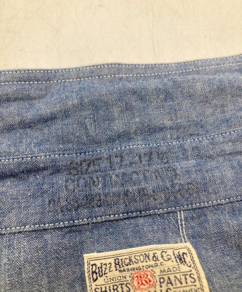 BUZZ RICKSON'S（バズリクソンズ）Buzz Rickson's (バズリクソンズ) BLUE CHAMBRAY WORK SHIRT ブルー・シャンブレー・ワーク・シャツ BR25995 ブルー サイズ:17-171/2 (XL)の古着・服飾アイテム