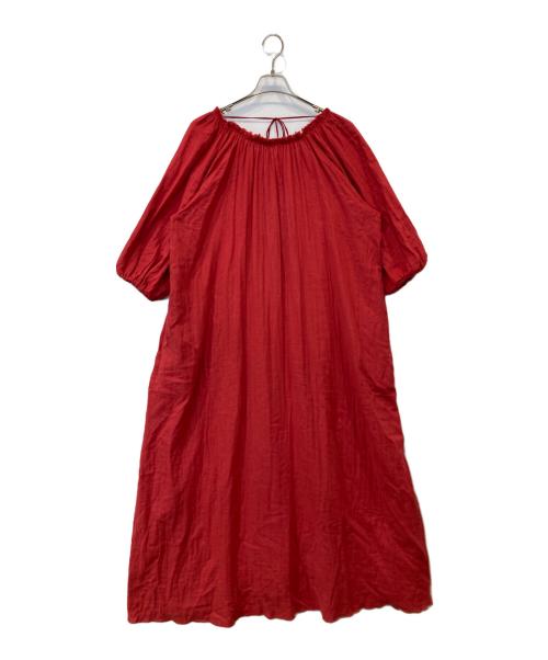 BRILL（ブリル）BRILL (ブリル) ラグランギャザーワンピース　BR25SS6013-00 レッド サイズ:38の古着・服飾アイテム