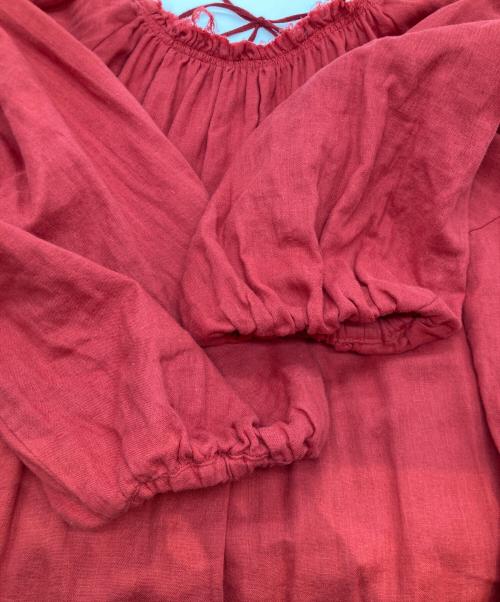 BRILL（ブリル）BRILL (ブリル) ラグランギャザーワンピース　BR25SS6013-00 レッド サイズ:38の古着・服飾アイテム