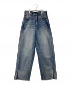 DOUBLE STANDARD CLOTHINGダブルスタンダードクロージング）の古着「サイドスリットデニムパンツ　0506-020-232」｜インディゴ