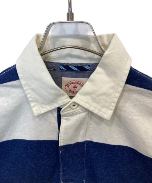 BROOKS BROTHERS（ブルックスブラザーズ）BROOKS BROTHERS (ブルックスブラザーズ) ラガーシャツ ホワイト×ネイビー サイズ:Sの古着・服飾アイテム