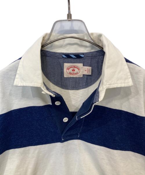 BROOKS BROTHERS（ブルックスブラザーズ）BROOKS BROTHERS (ブルックスブラザーズ) ラガーシャツ ホワイト×ネイビー サイズ:Sの古着・服飾アイテム