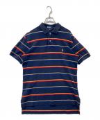 POLO by  RALPH LAURENポロ バイ ラルフローレン）の古着「ボーダーポロシャツ」｜ネイビー