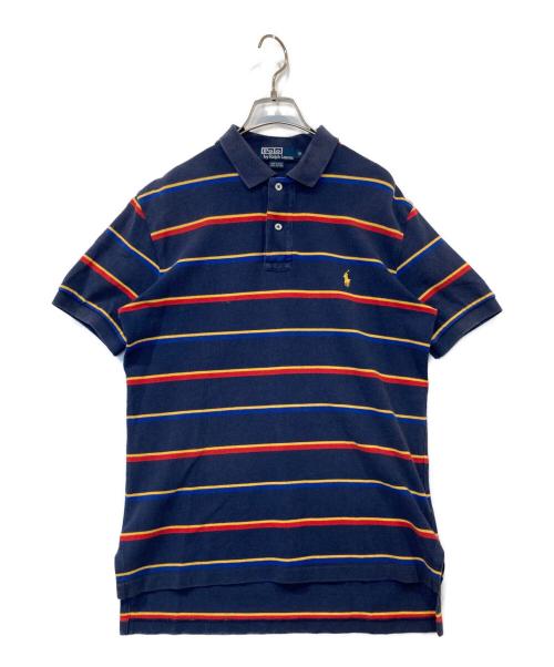 POLO by  RALPH LAUREN（ポロ バイ ラルフローレン）POLO by  RALPH LAUREN (ポロ バイ ラルフローレン) ボーダーポロシャツ ネイビー サイズ:Mの古着・服飾アイテム