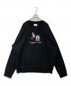 VAULTROOM×Final Fantasyボルトルーム×ファイナルファンタジー）の古着「DELIVERY MOOGLE CREWNECK（デリバリーモーグルクルーネック）」｜ブラック