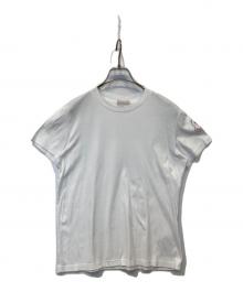 MONCLER（モンクレール）の古着「ラバーロゴプリントTシャツ　H10938C00011 809CR」｜ホワイト