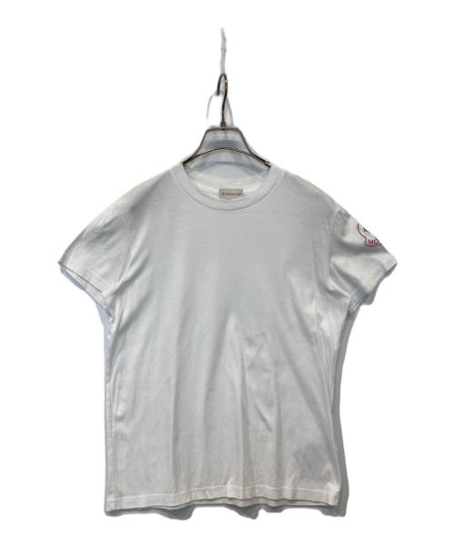 MONCLER（モンクレール）MONCLER (モンクレール) ラバーロゴプリントTシャツ　H10938C00011 809CR ホワイト サイズ:Sの古着・服飾アイテム