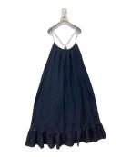 ne quittez pasヌキテパ）の古着「シルクキャミソールワンピース」｜ネイビー