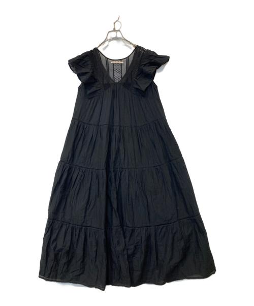 ne quittez pas（ヌキテパ）ne quittez pas (ヌキテパ) ティアードワンピース　010591587 ブラック サイズ:Freeの古着・服飾アイテム