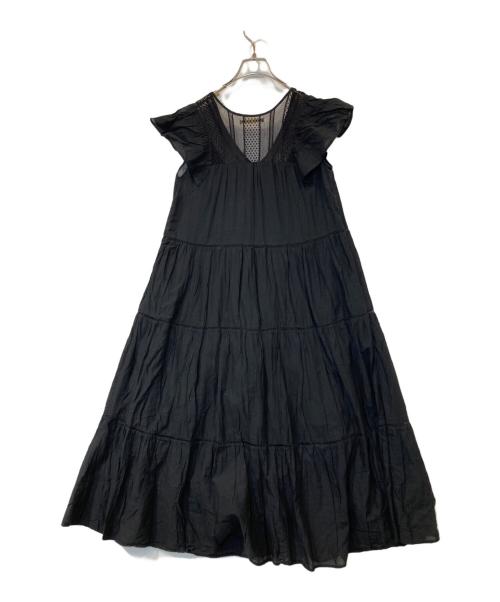 ne quittez pas（ヌキテパ）ne quittez pas (ヌキテパ) ティアードワンピース　010591587 ブラック サイズ:Freeの古着・服飾アイテム