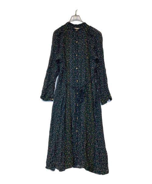 ne quittez pas（ヌキテパ）ne quittez pas (ヌキテパ) レーヨン花柄ワンピース　010402072NU グリーン サイズ:不明の古着・服飾アイテム