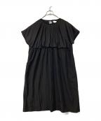Sonoソーノ）の古着「ナイロン切替半袖ワンピース　S212DV036」｜ブラック